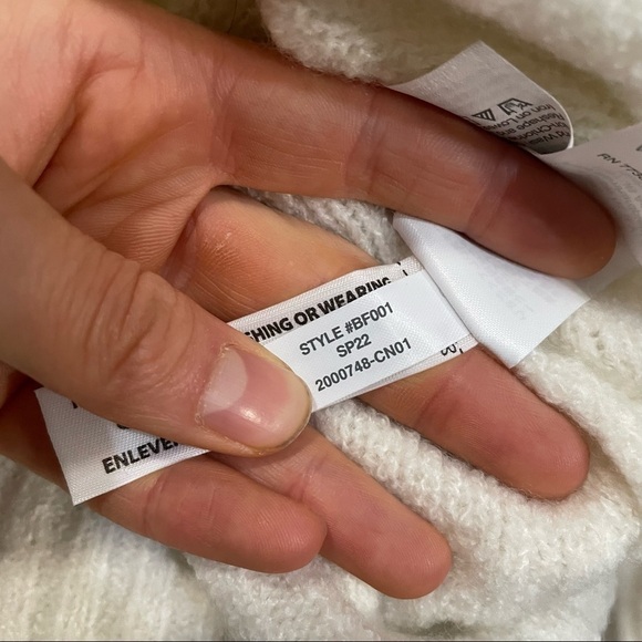 J crew cashmere boucle cable sleeve sweater ivory nwot - Picture 5 of 5